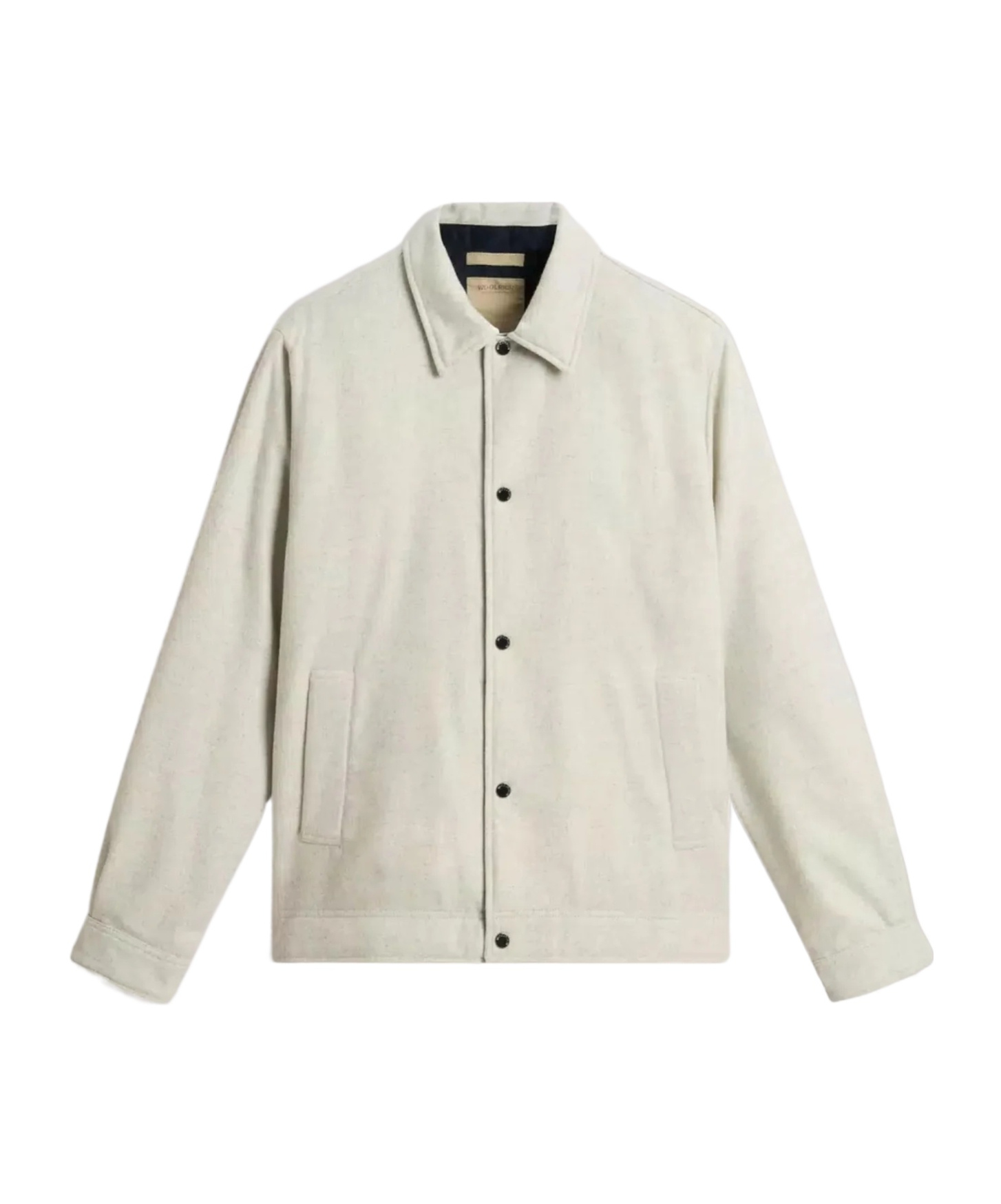 Woolrich Wool Buttoned Shirt Jacket In Neutral