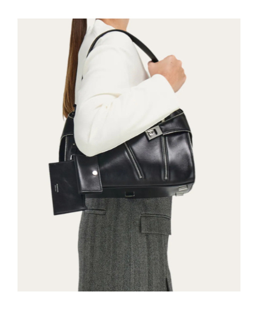 Ferragamo Hug Handbag In Black