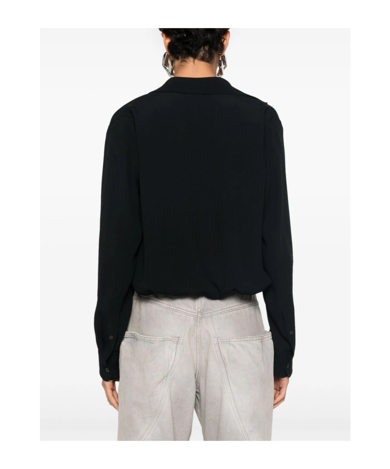 Dries Van Noten Cedal 9067 W. W.shirt In Black