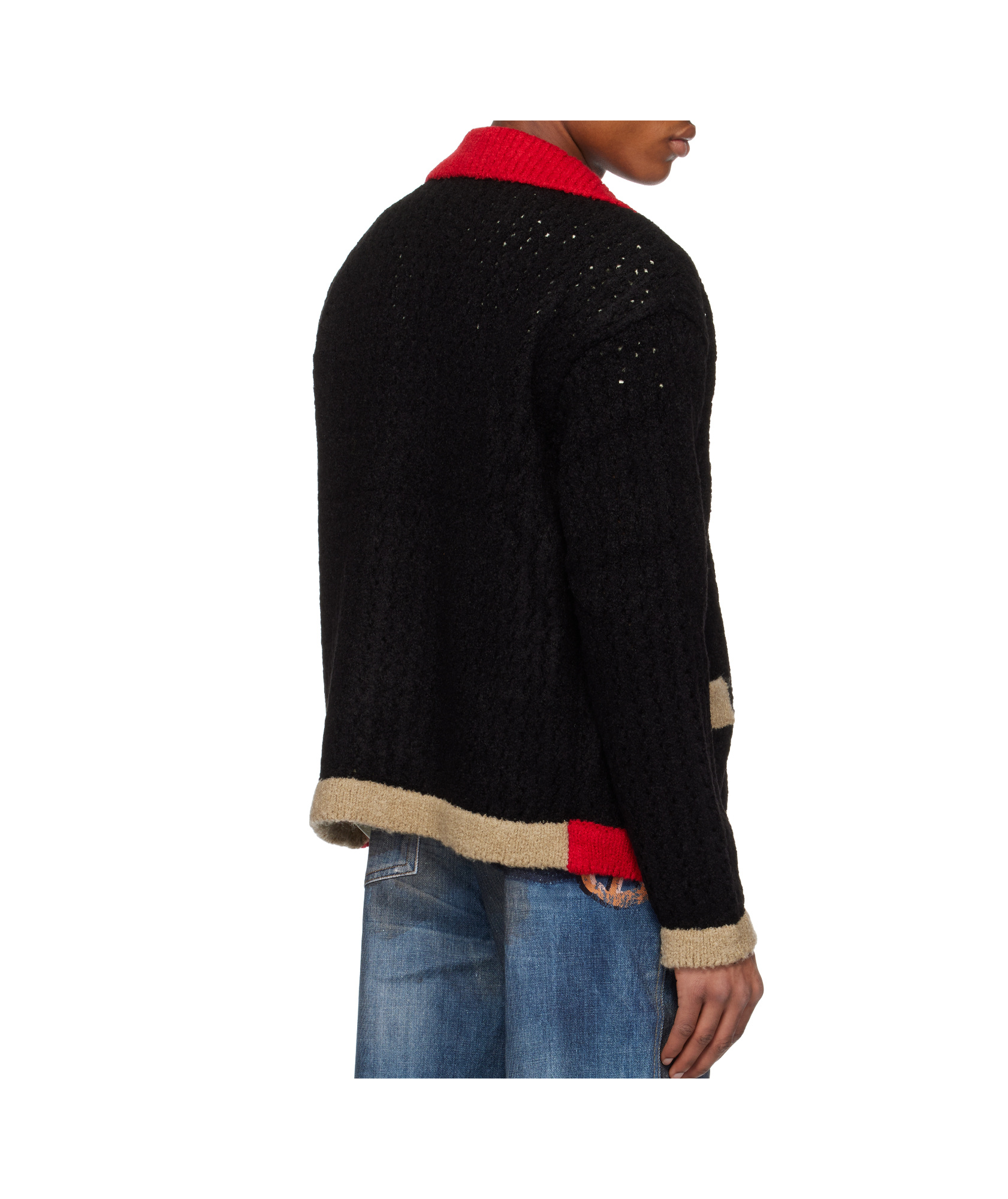 Andersson Bell Black Elass Cardigan In Red/black
