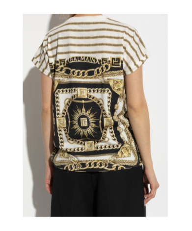 Balmain Lyocell-cotton Foulard T-shirt