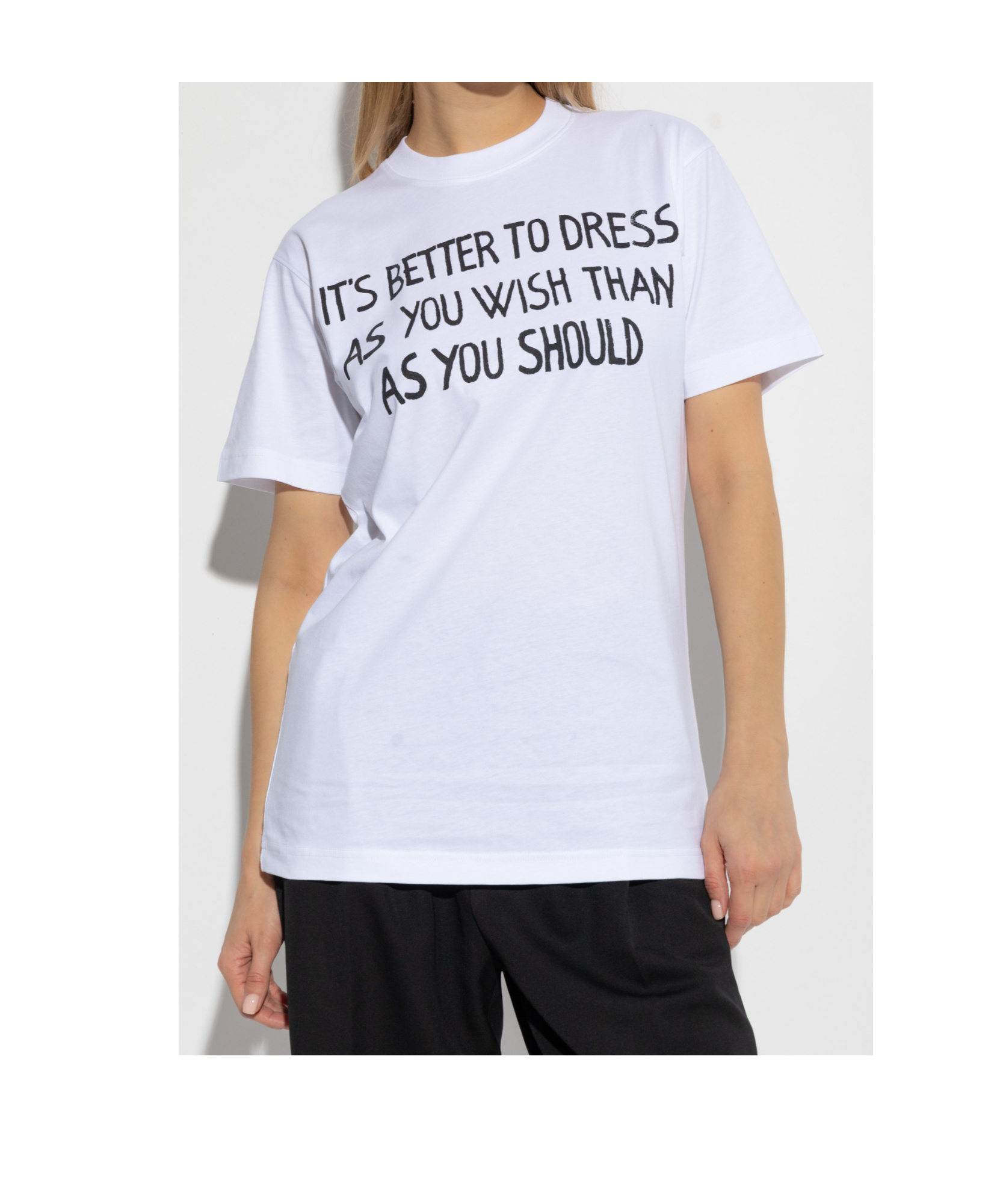 Moschino Archive Slogan Print T-shirt In White