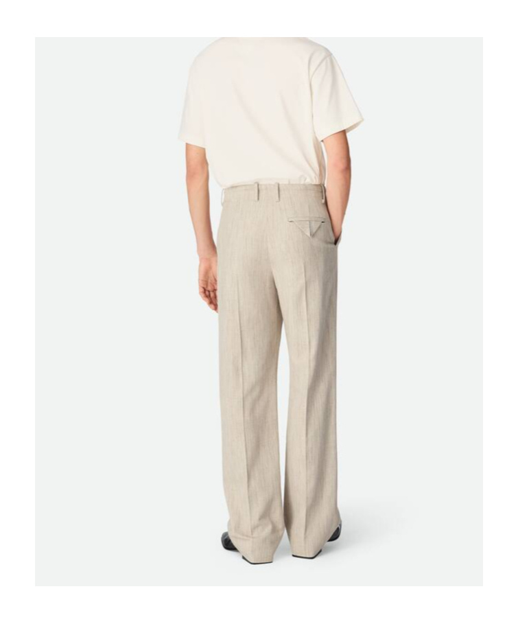 Bottega Veneta Viscose And Silk Pants In Neutral