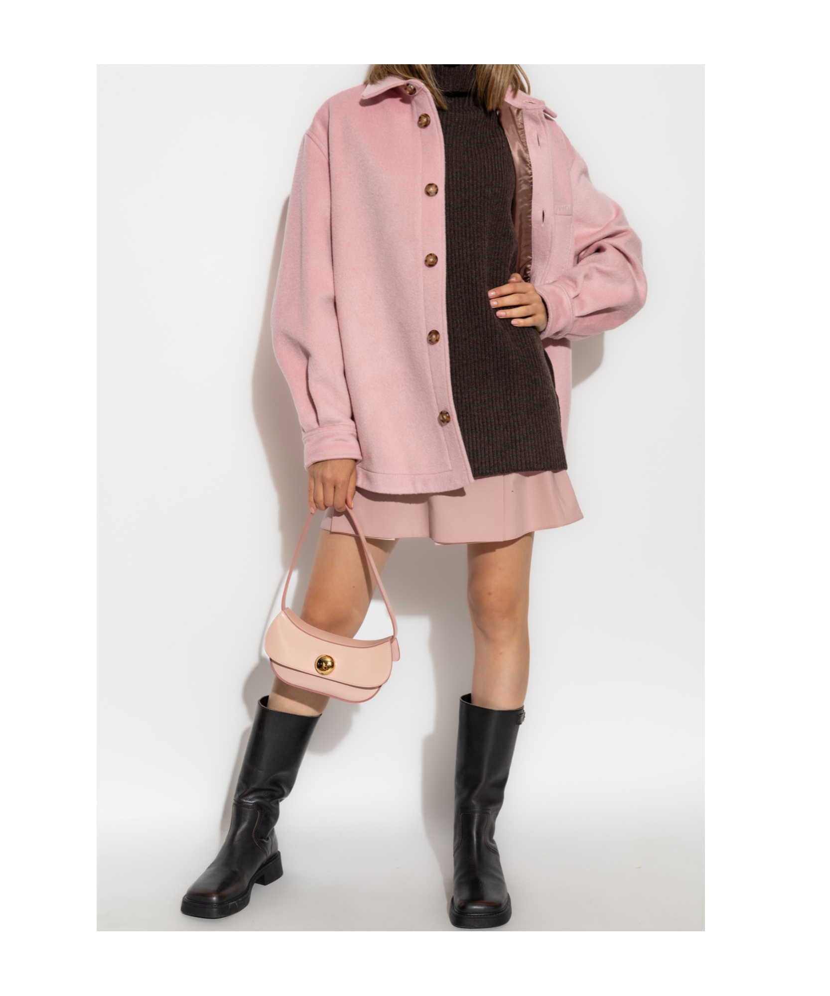 Marni Wool Short Coat In Pink
