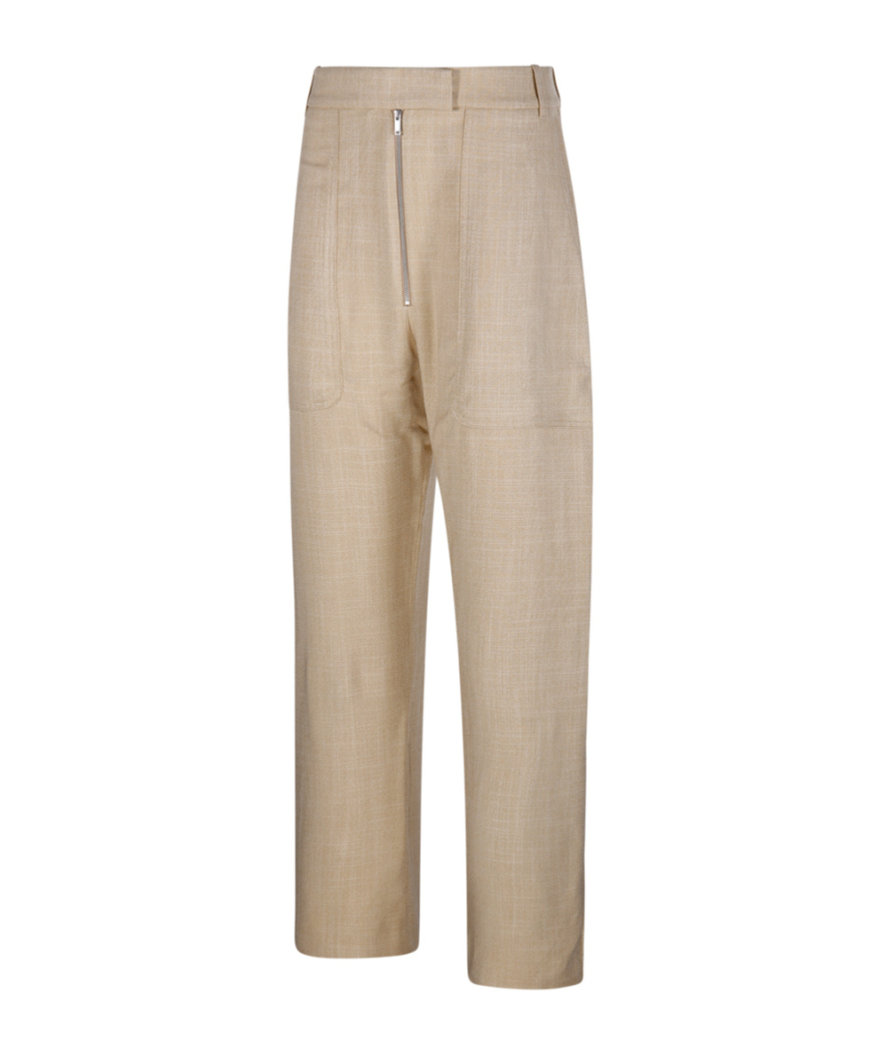 Studio Nicholson Wool-linen Trousers In Nude