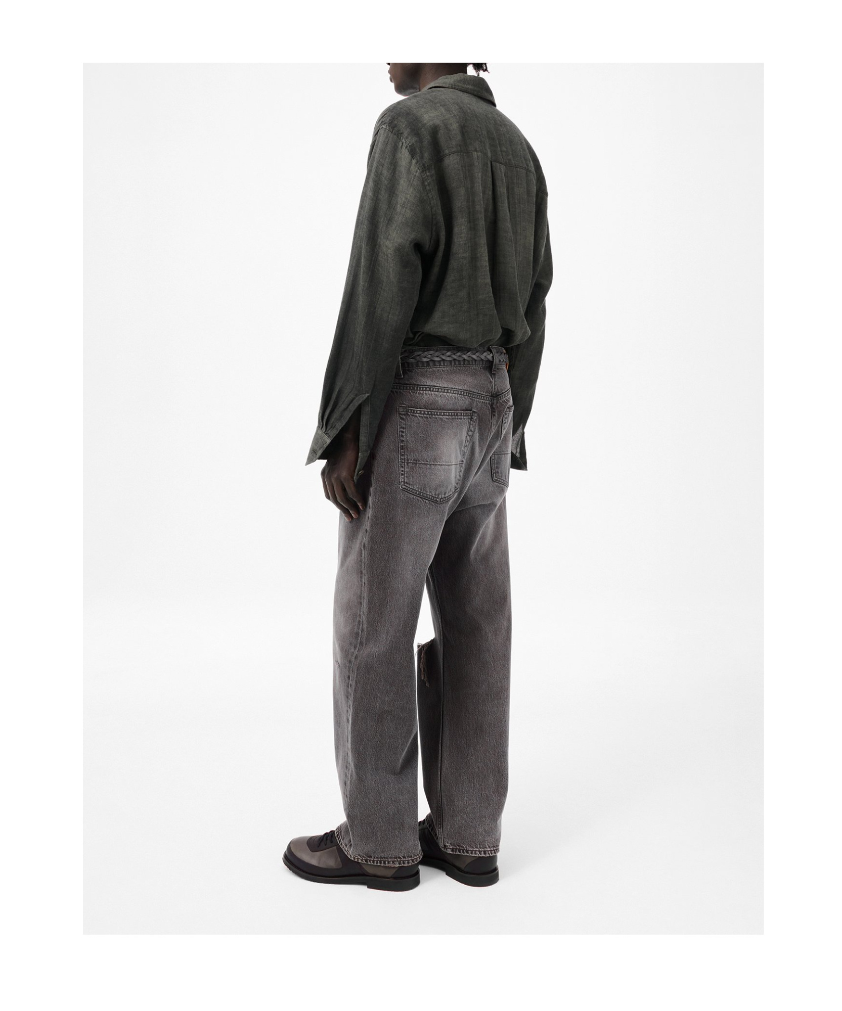 Our Legacy Straight Leg Distressed Five-pocket Jeans In Brown
