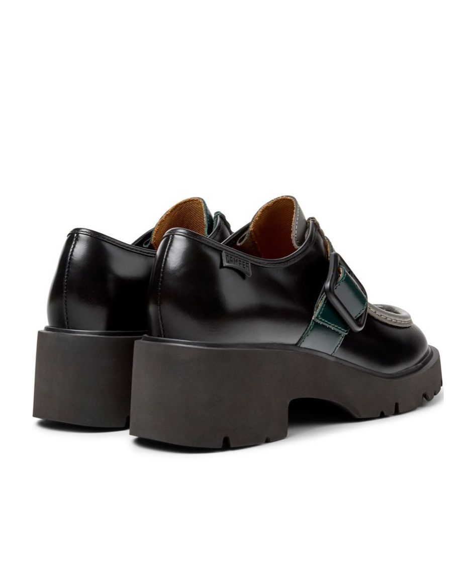 Camper Milah Platform Monk Strap Shoe In Black