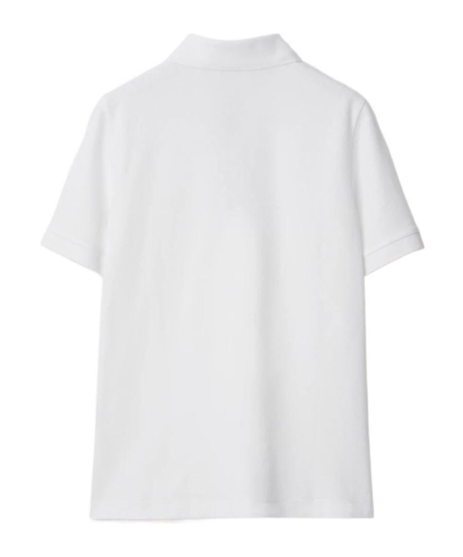 Burberry Polo Shirt With Lapel Short Sleeve In White
