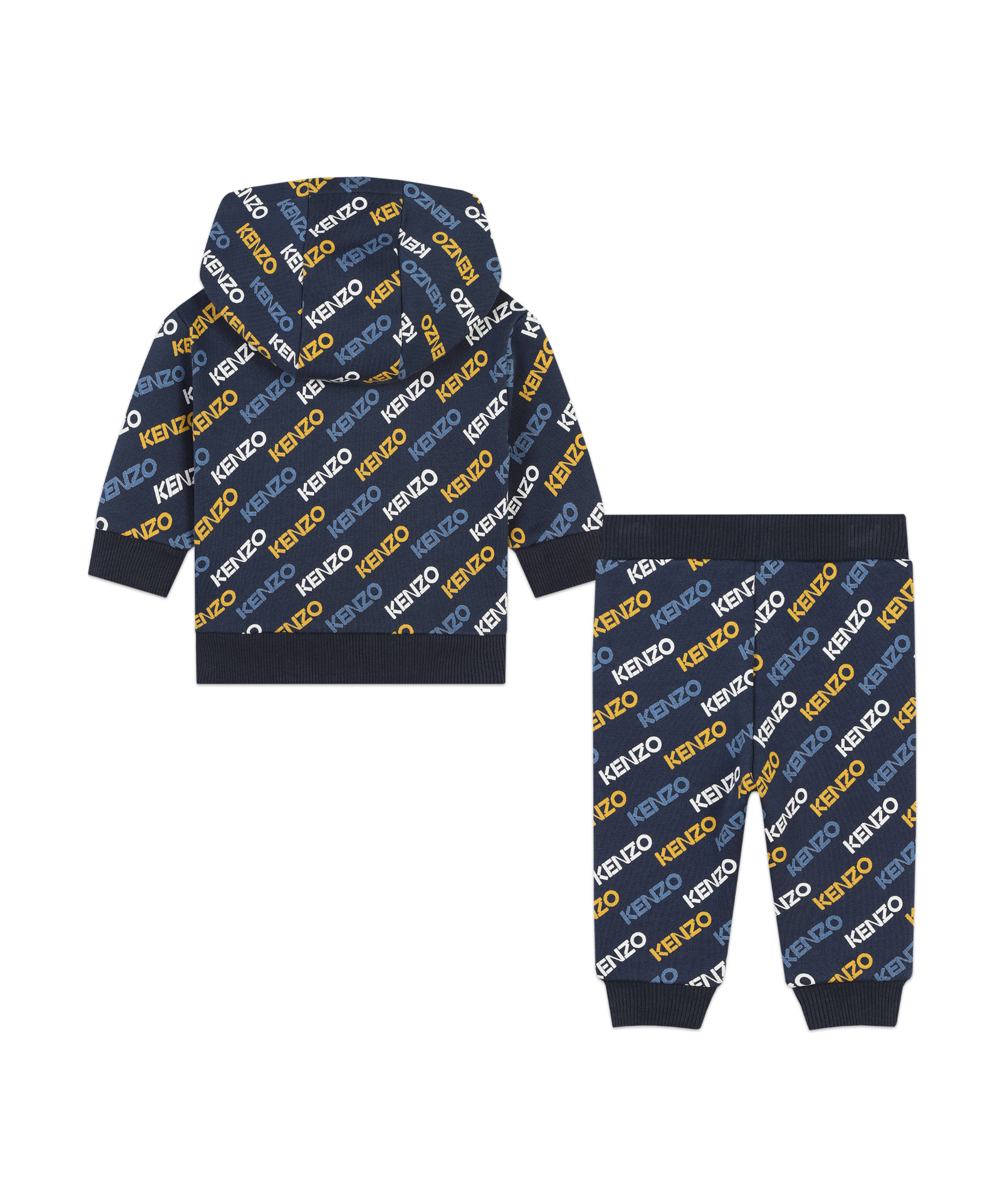 Kenzo Logo-print Cotton Tracksuit In Black
