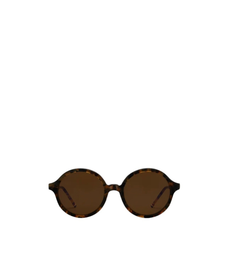 Thom Browne Tortoise Acetate Round Sunglasses In Brown