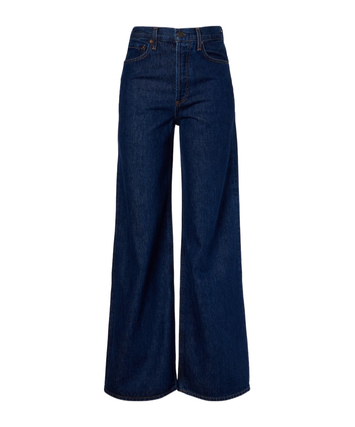 Agolde Dame High-rise Wide-leg Denim Trousers In Blue