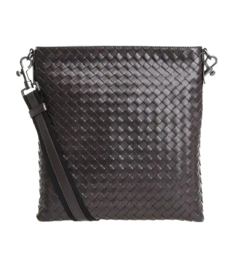Bottega Veneta Knitted Cross-body Bag In Black
