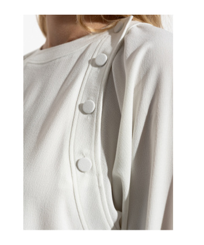 Emporio Armani Button-detail Raglan-sleeves Blouse In White