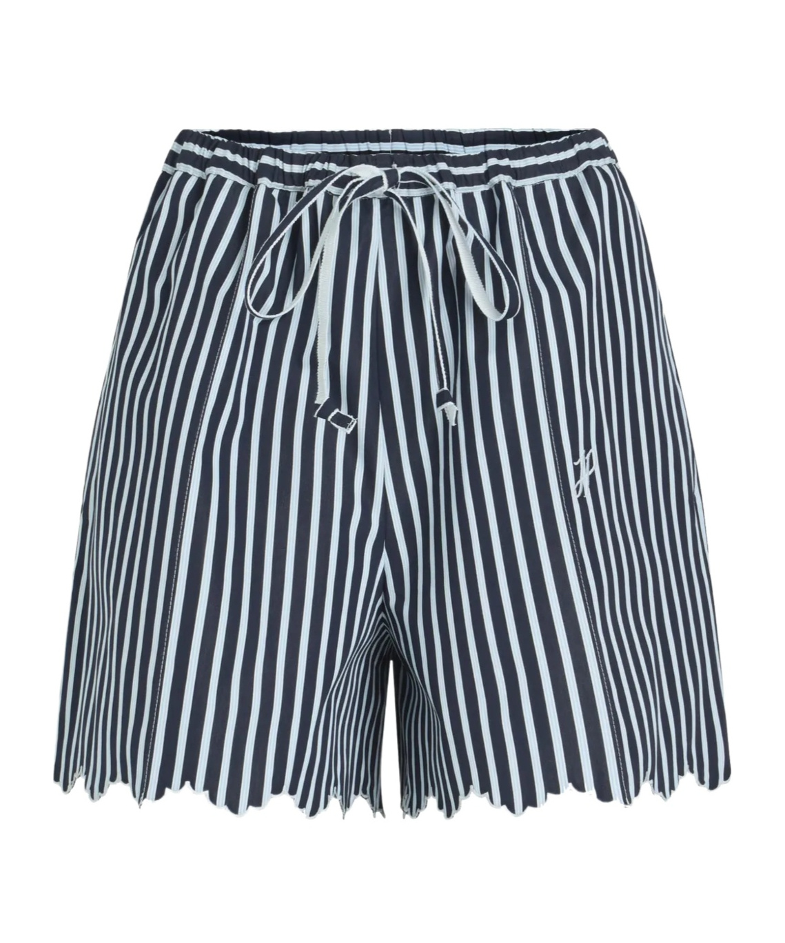 Patou Women's Embroidered Cotton Shorts In Gray