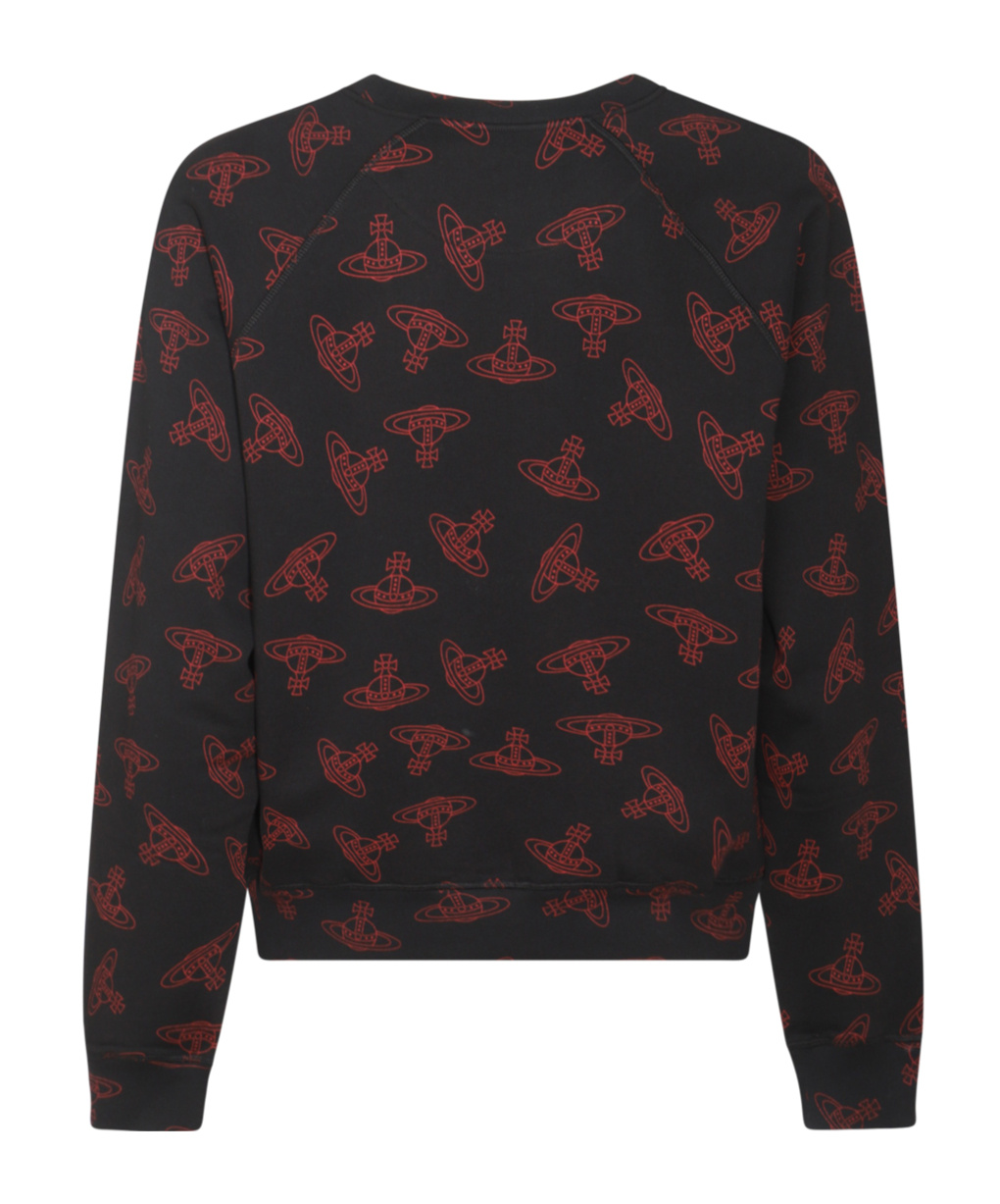 Vivienne Westwood Black And Red Cotton Sweatshirt In Black