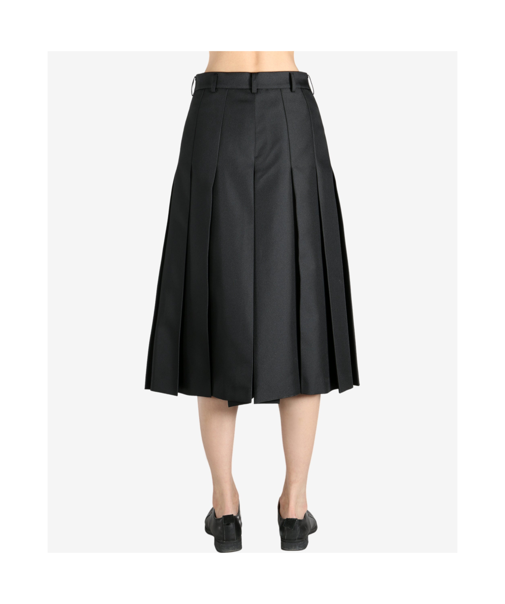 Shop Comme Des Garçons Pleated Skirt In Black