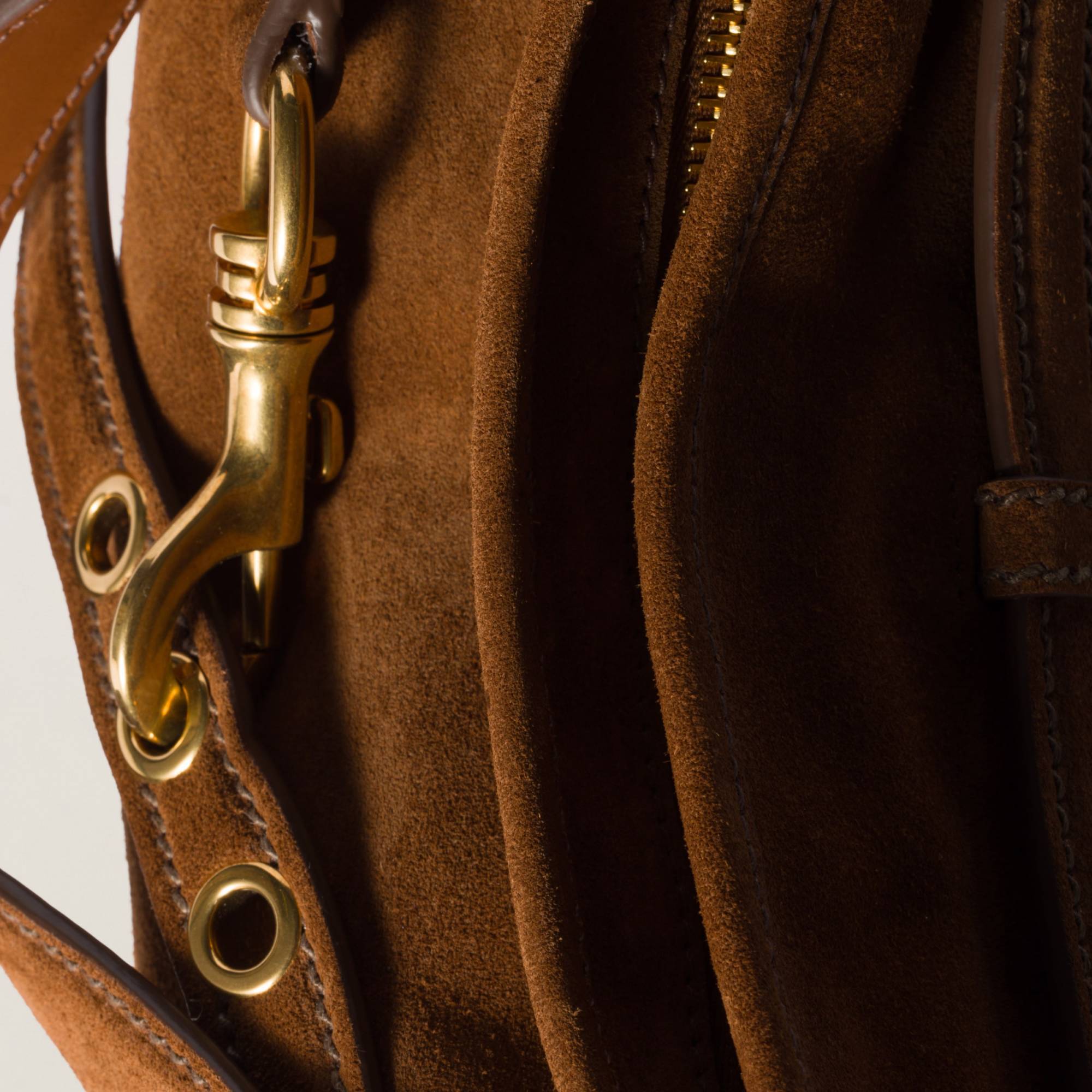 Miu Miu Suede Aventure Shoulder Bag In Oak