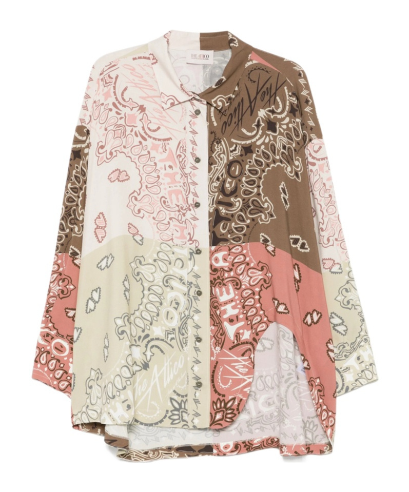 Attico Bandana-print Patchwork Shirt