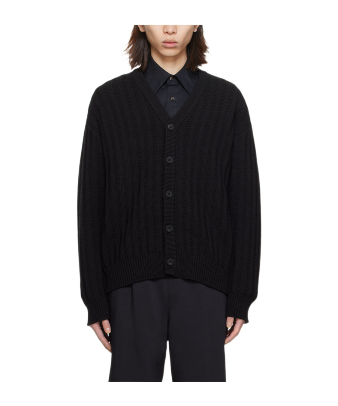 Wooyoungmi Knitted Cardigan In Black