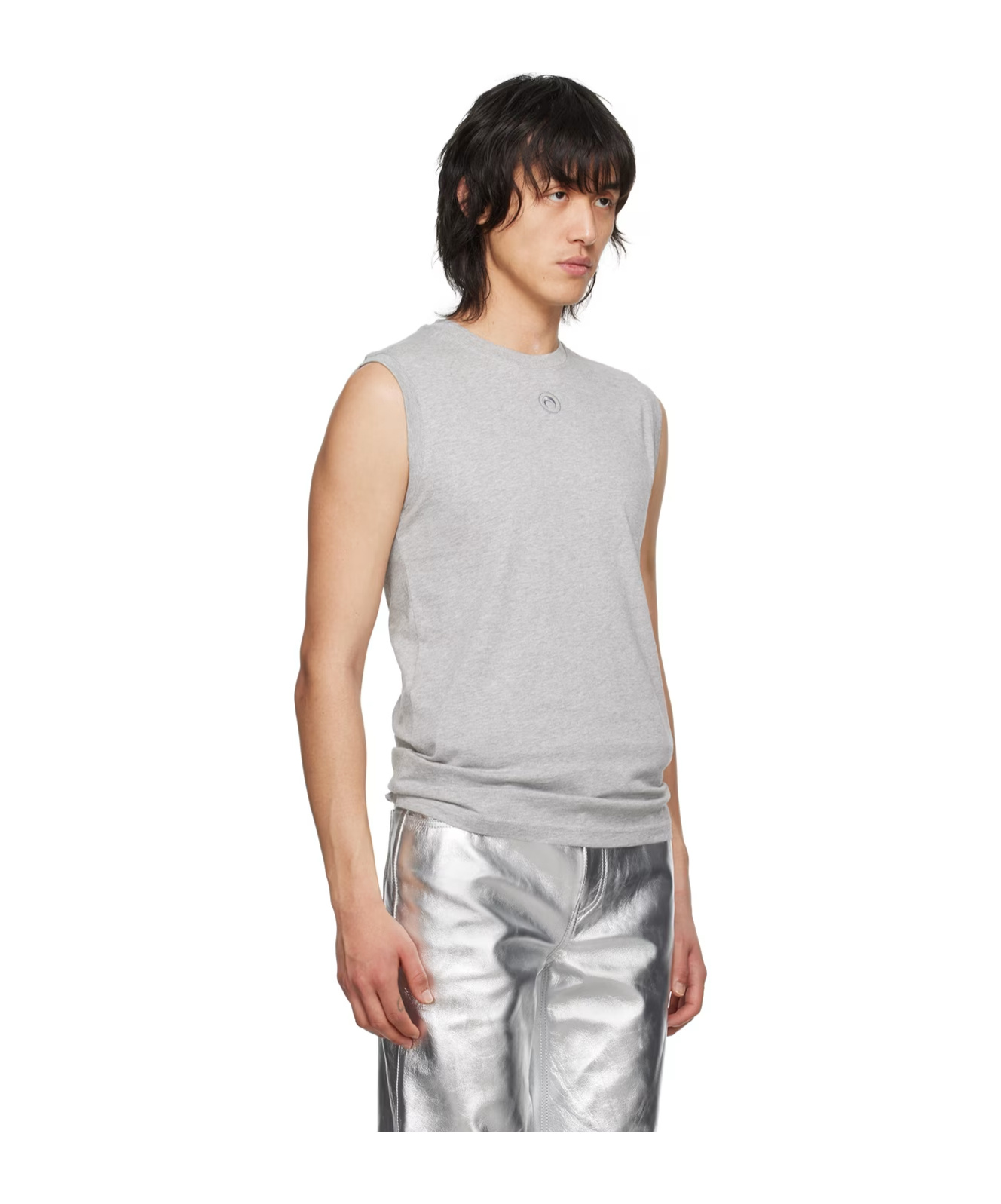 Marine Serre Plain Jersey Short-sleeved T-shirt In White