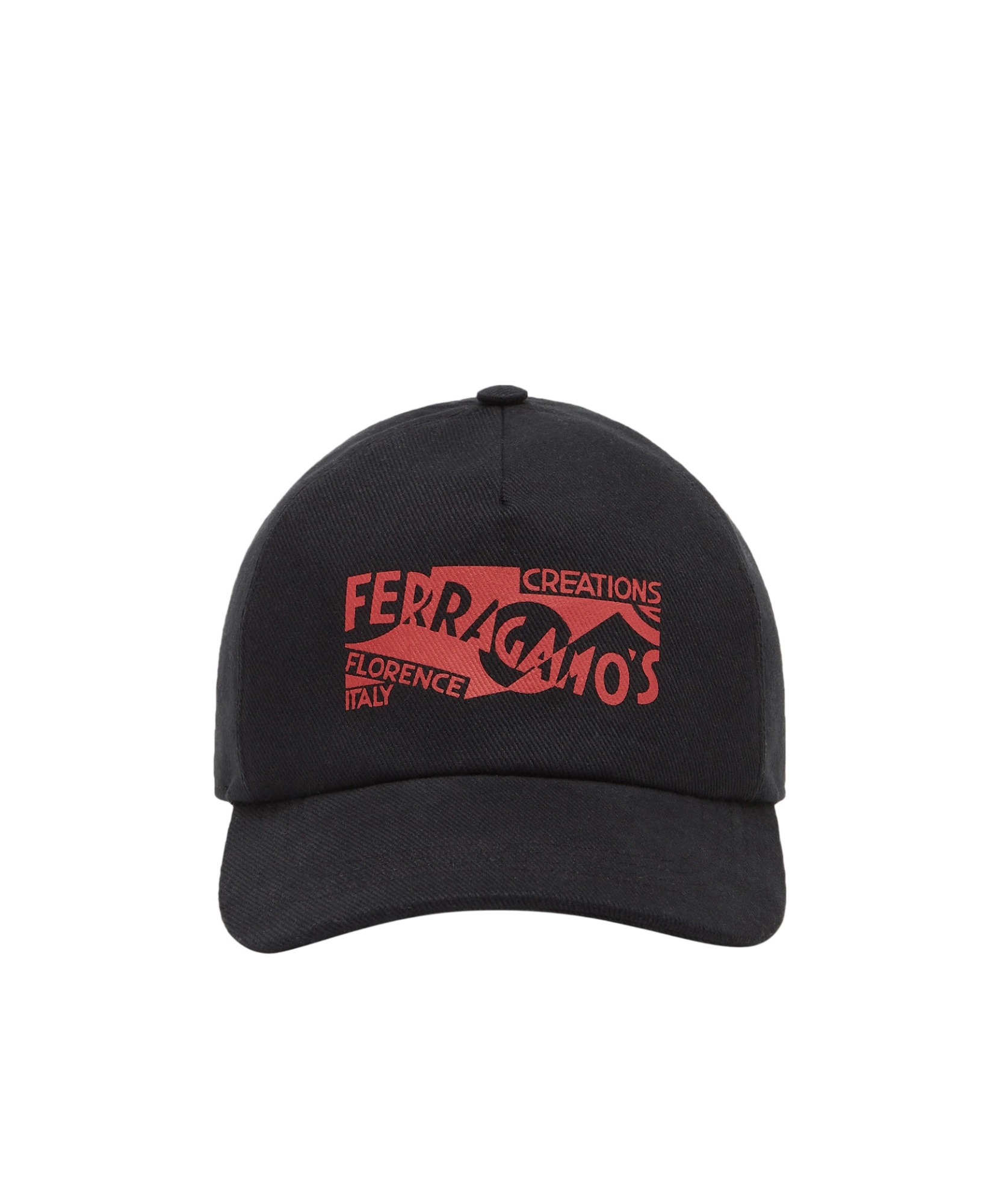 Ferragamo Front Logo Baseball Cap In Black