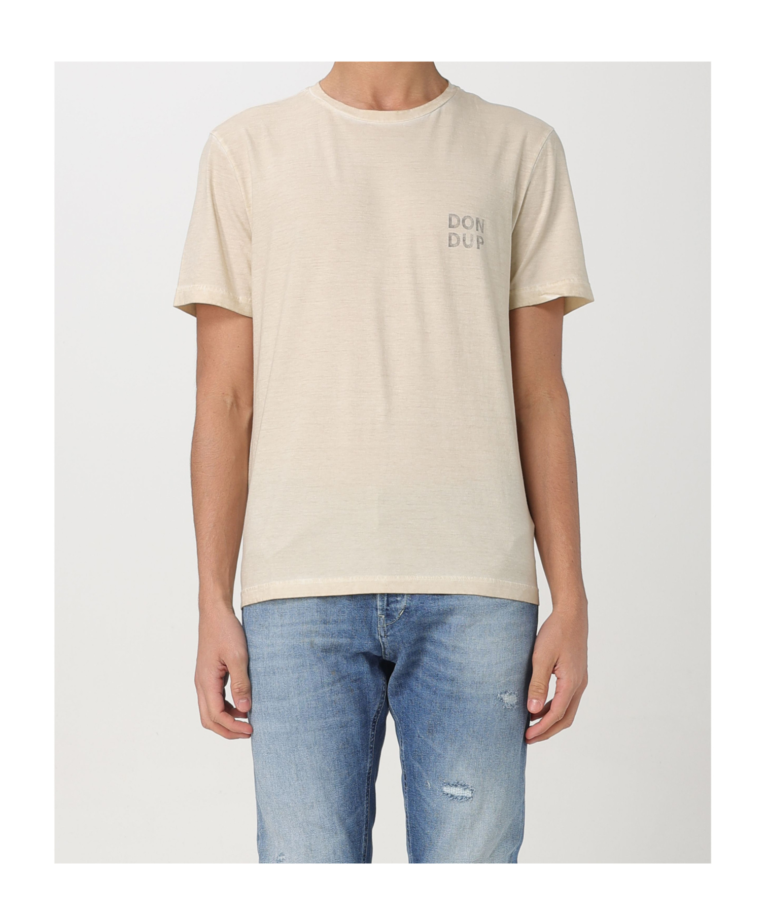 Dondup Crew Neck T-shirt In Neutral