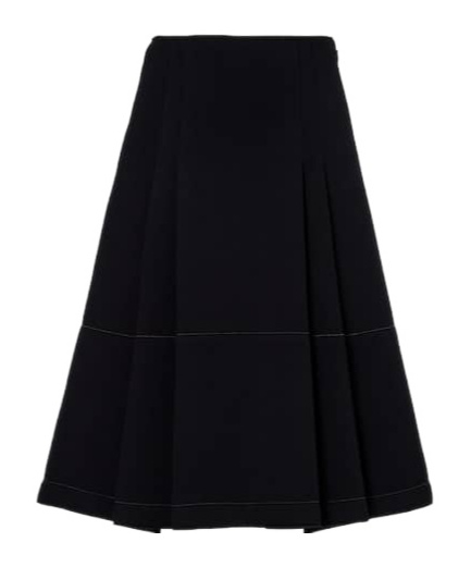 Marni Tiered Cotton-blend Midi Skirt In Black