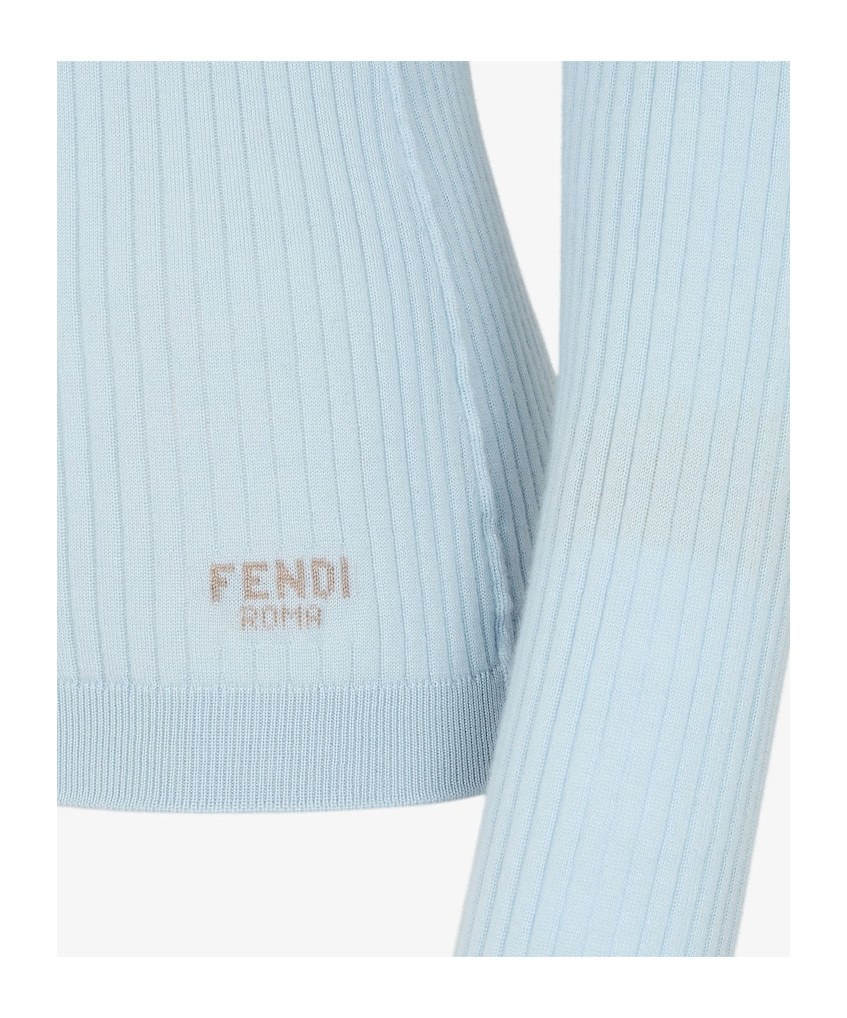 Fendi Wool Sweater In Light Blue