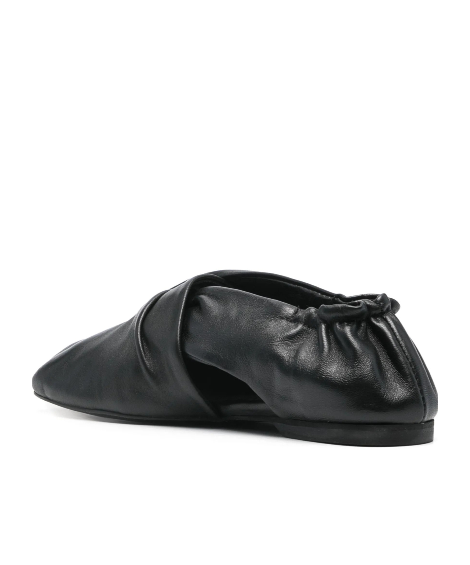 Alohas Alaula Black Leather Ballet Flats Shoes
