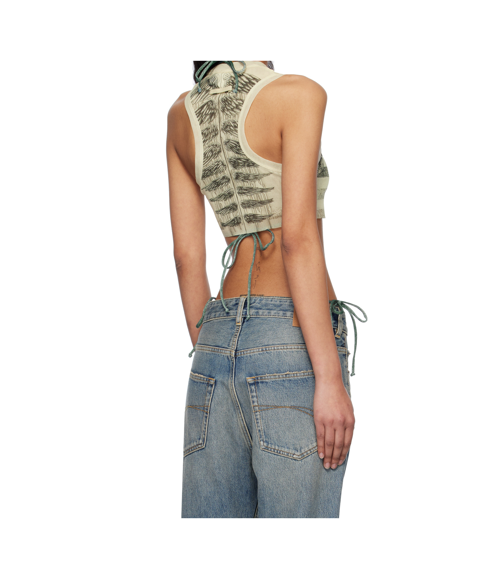 Jean Paul Gaultier Sleeveless Vest In Nude