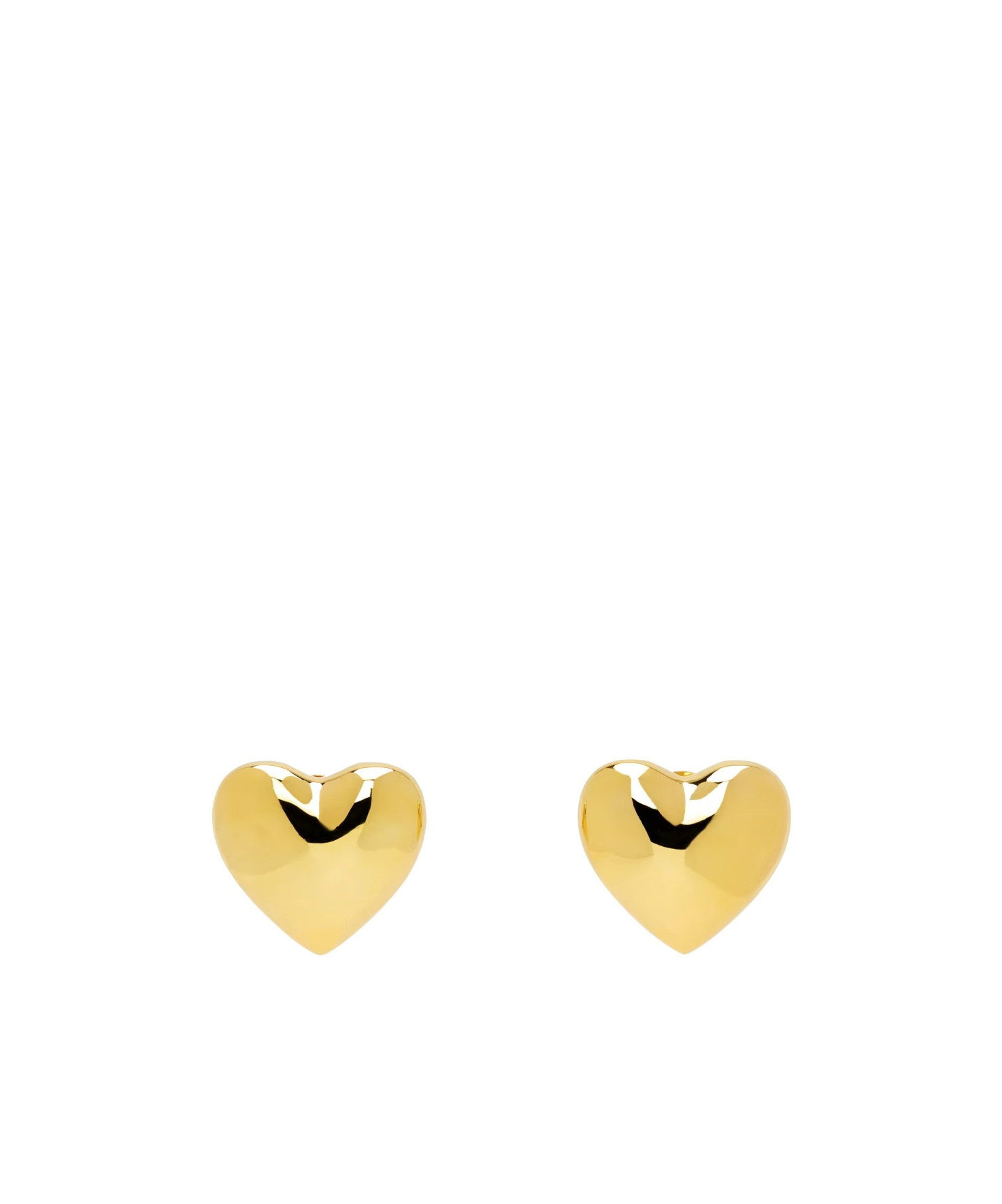 Moschino Gold Heart Clip-on Earrings In Gold