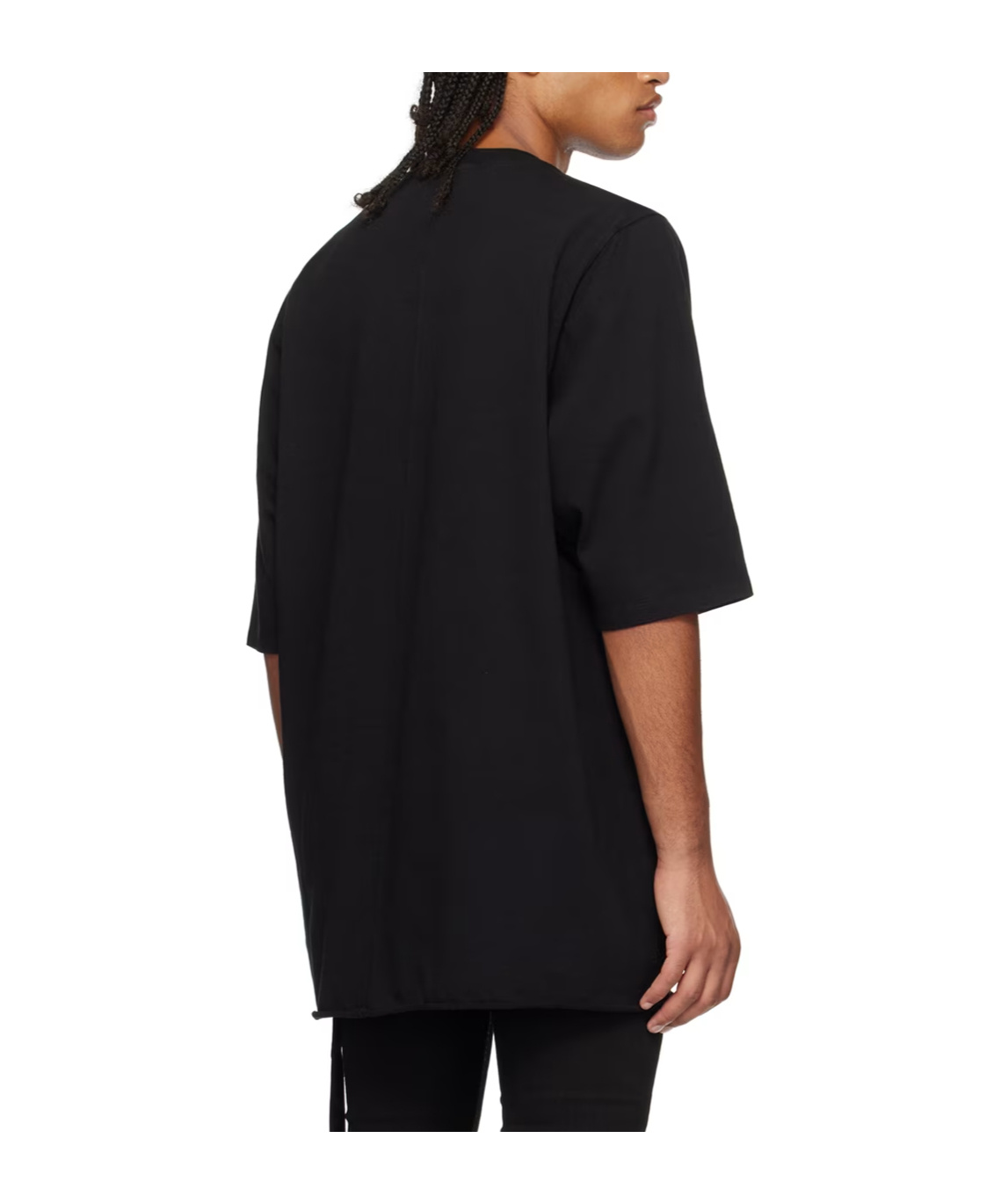 Rick Owens Drkshdw Drkshdw By Rick Owens Oversized Cotton T-shirt With Geometric Design And Relaxed Fit In Black