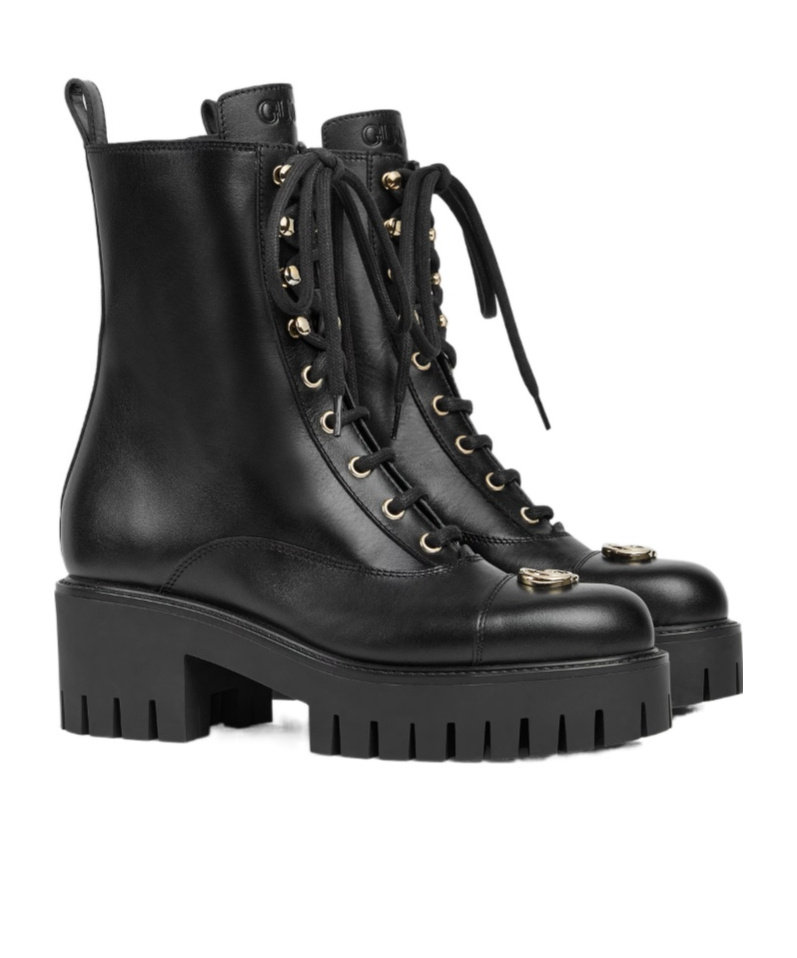 Gucci Gg Ankle Boots In Black