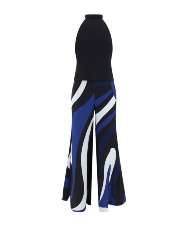 Pucci Marmo-print Jumpsuit In Black
