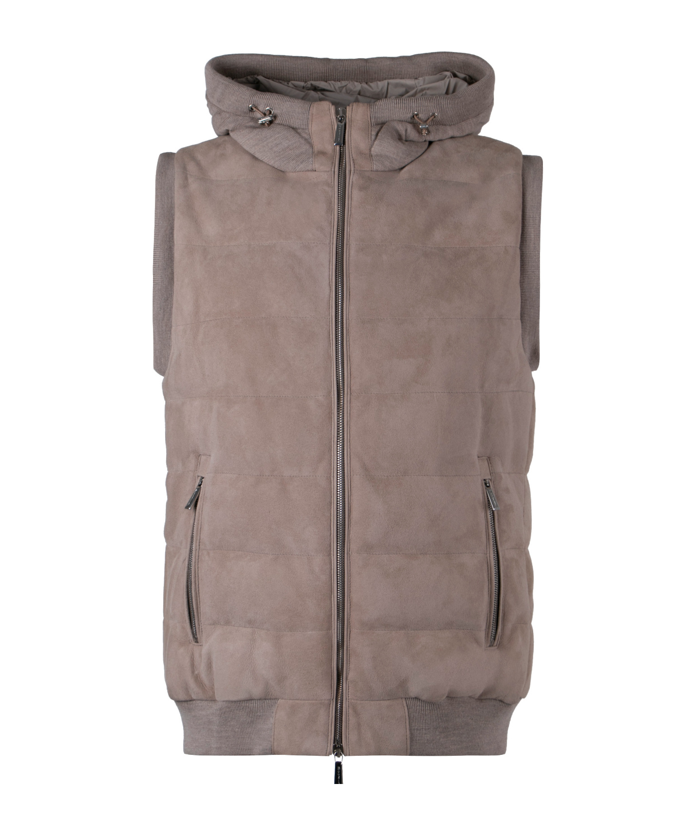 Moorer Vermeer Hooded Bodywarmer In Brown