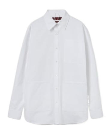 Gucci Cotton Poplin Shirt In White