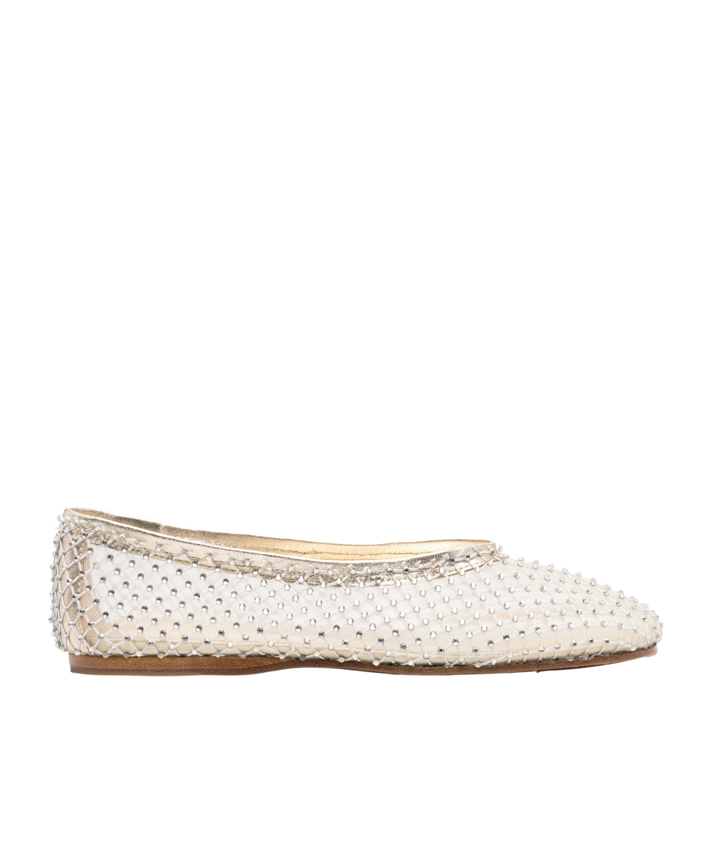Shop Forte Forte Round Head Ballet Shoes In White