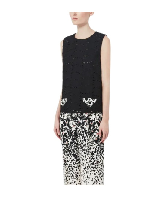 Max Mara Sleeveless Vest In Black