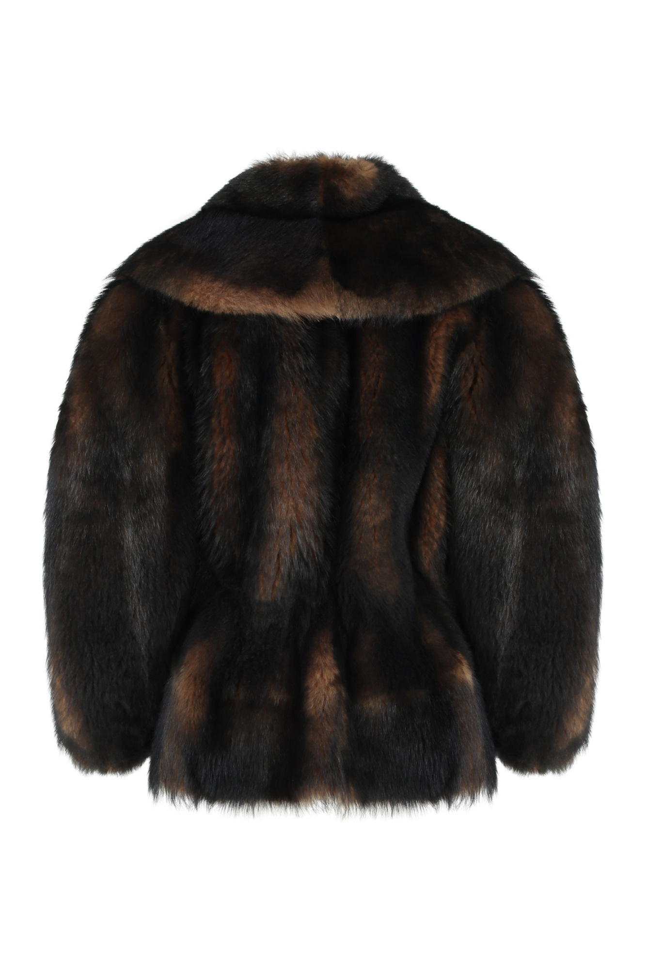 Fendi Textured Reversible Jacket In Brown