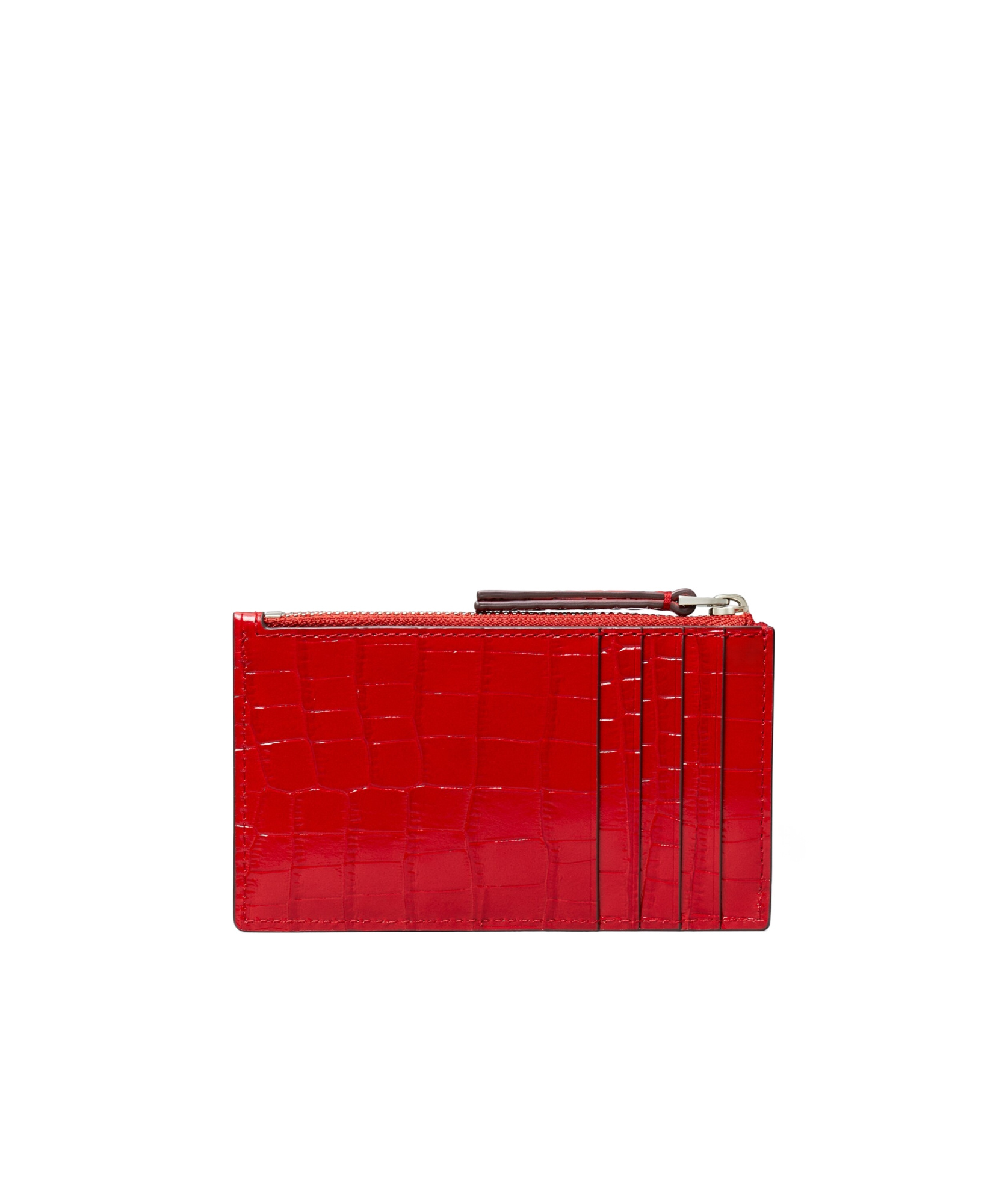 Tory Burch Kira Croc-embossed Zip Card Case