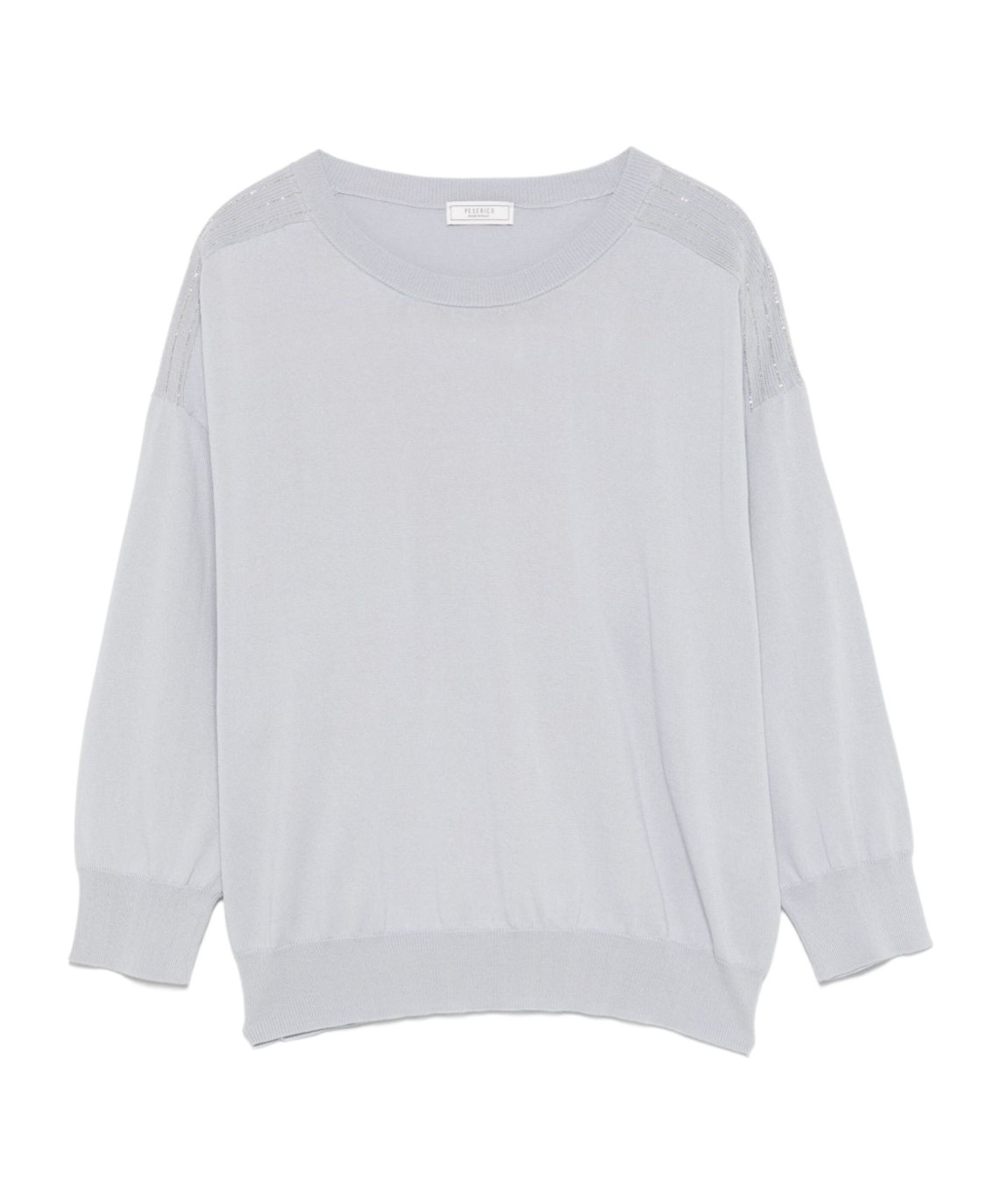 Shop Peserico Sequin-embellished Knit Top