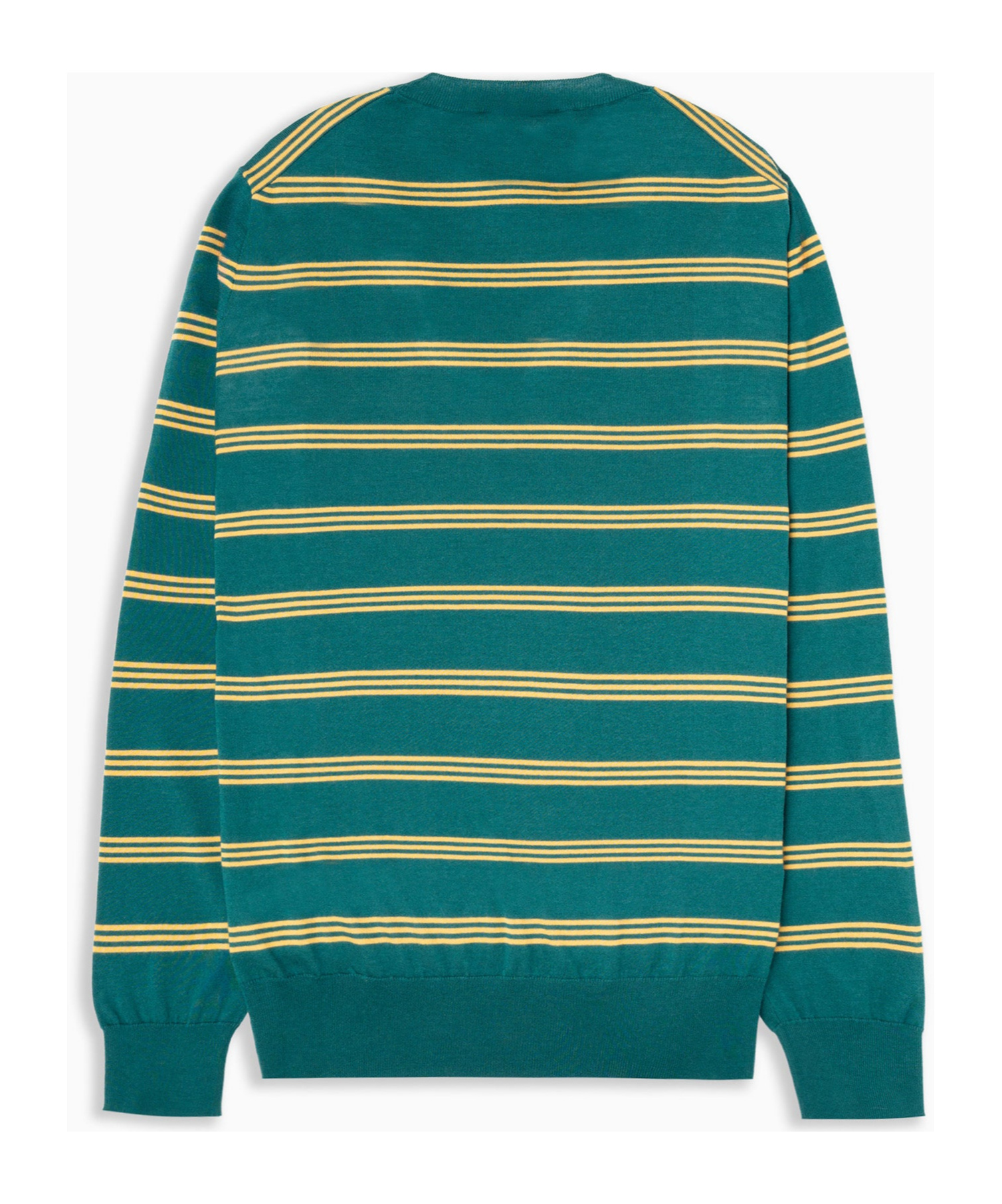 Miu Miu Striped Sweater In Green