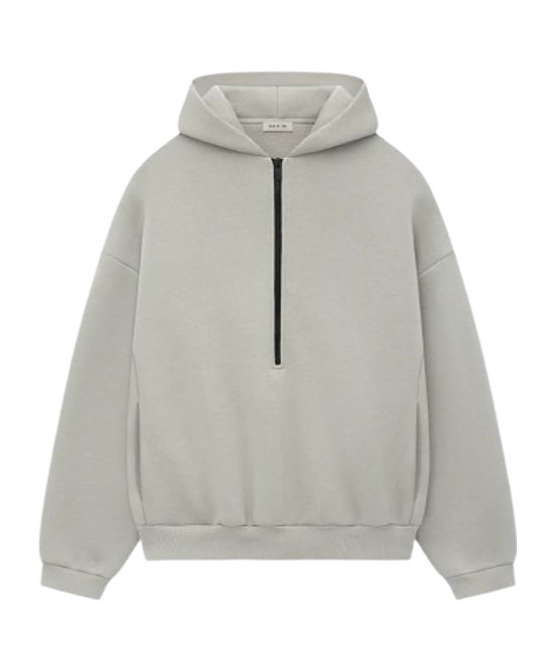 Fear Of God Half-zipped Hoodie In Green