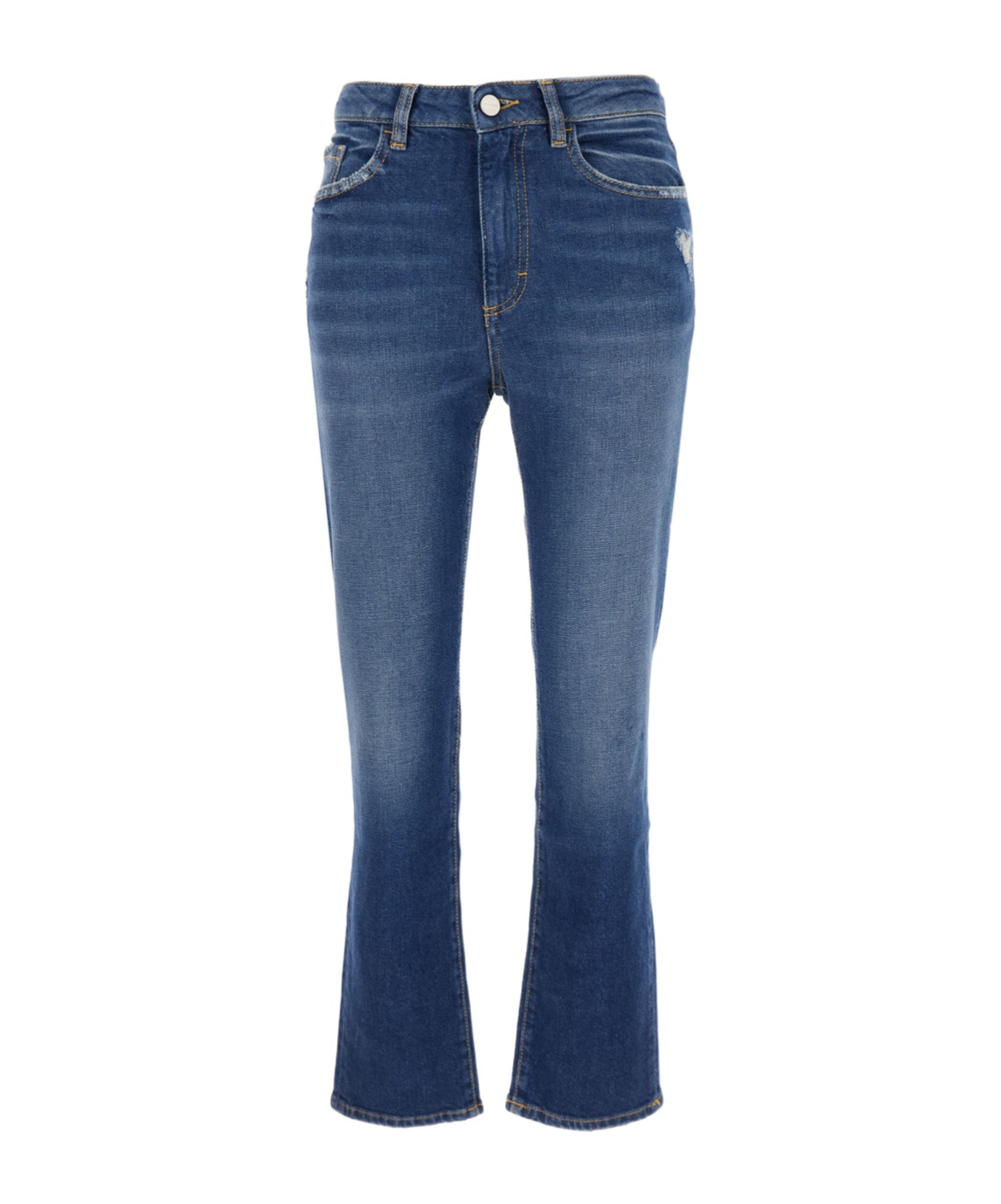 Icon Denim Flared Jeans With Rear Logo Patch
