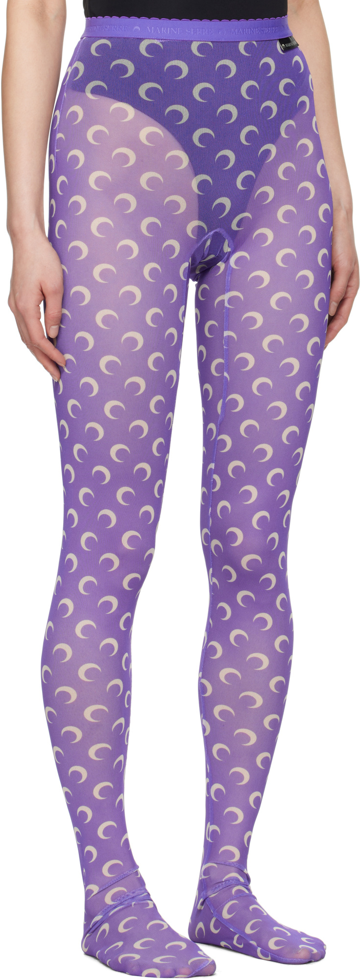 Marine Serre Crescent-shaped Pantyhose