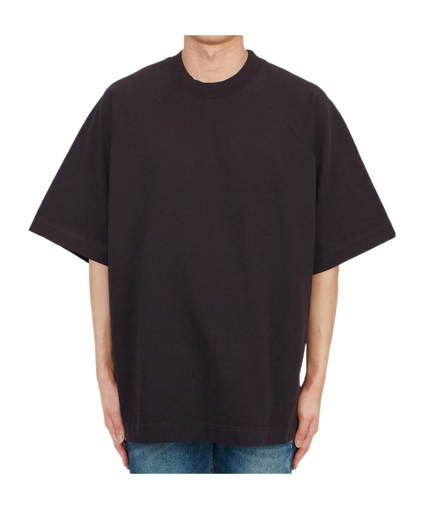 Studio Nicholson Crew Neck Oversized Fit Short Sleeves T-shirt In Black