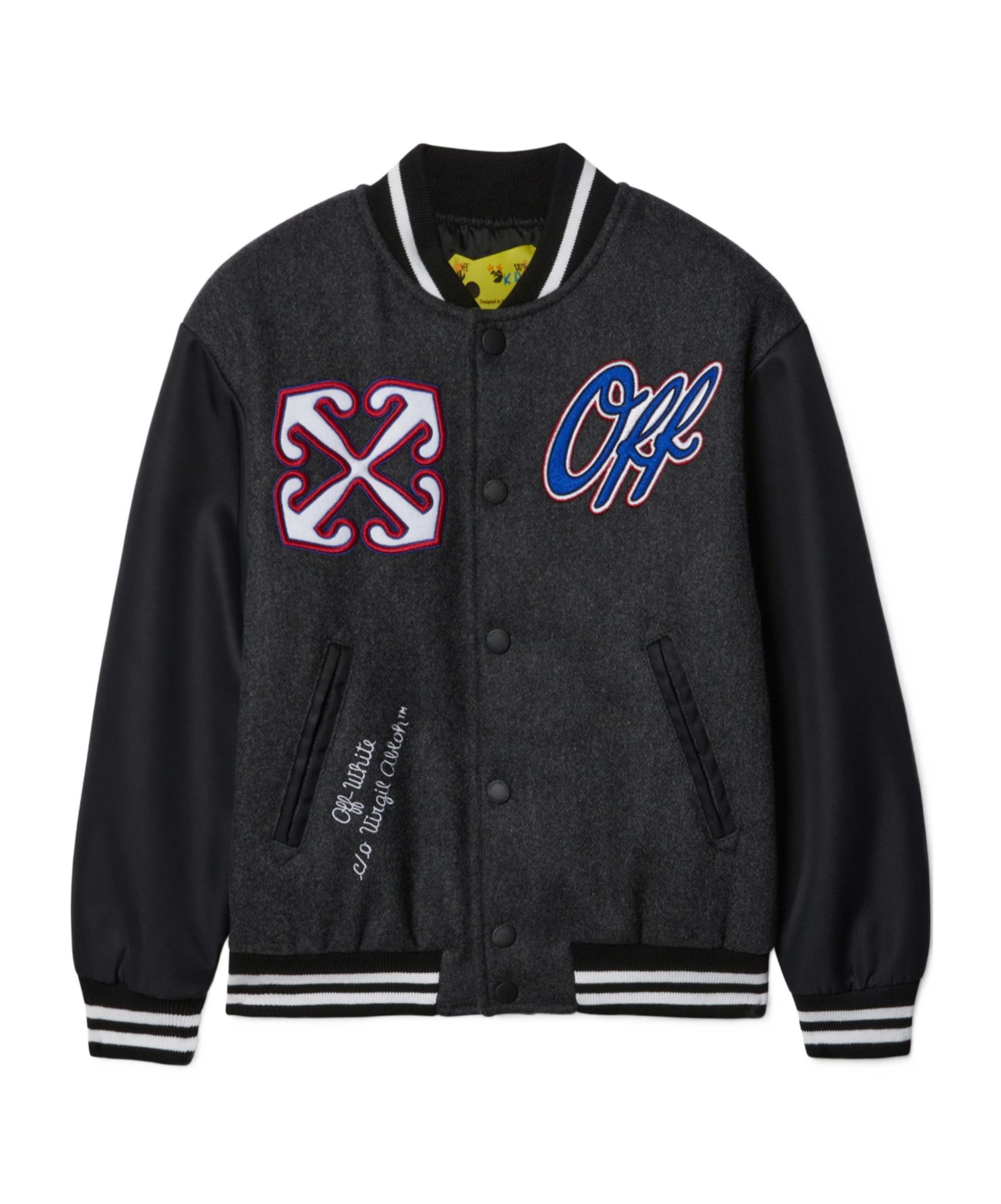 OFF-WHITE OW PATCH VARSITY JACKET 