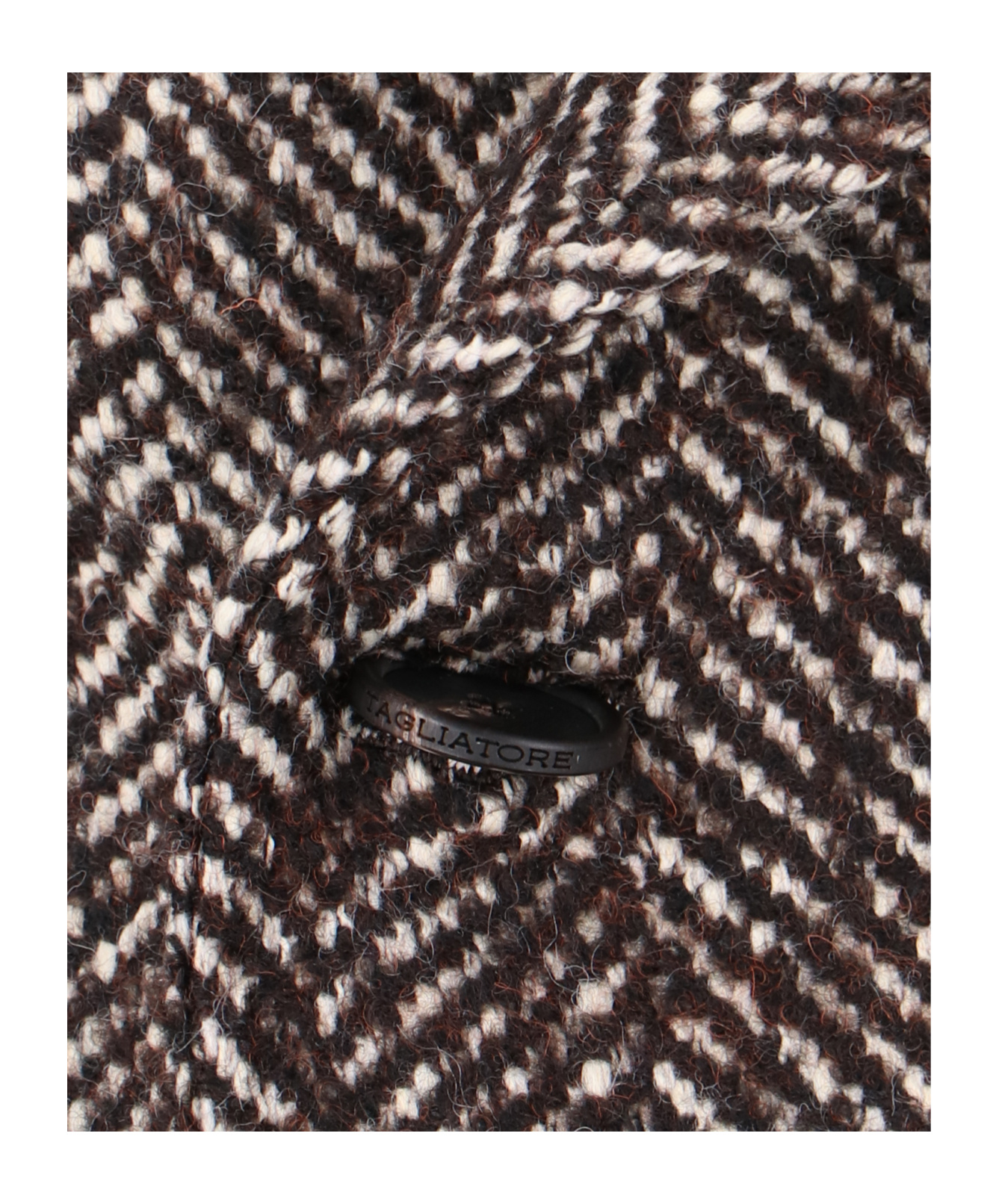 TAGLIATORE TAGLIATORE HERRINGBONE DOUBLE-BREASTED COAT