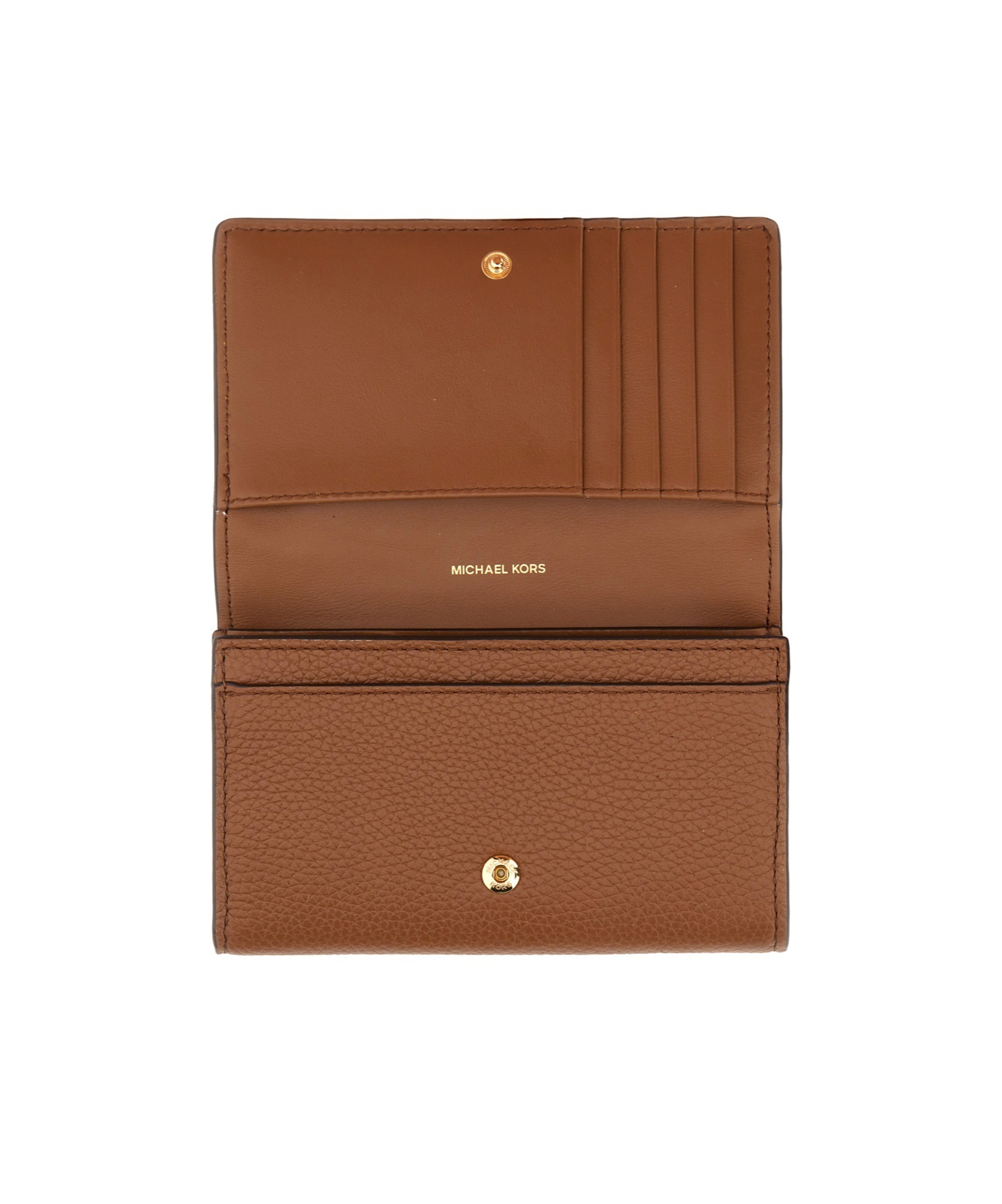 Michael Michael Kors Buff Cow Leather Wallets In Brown
