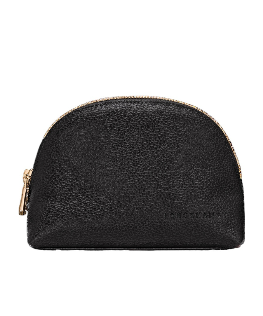 Longchamp Le Foulonné Debossed-logo Make Up Bag In Black